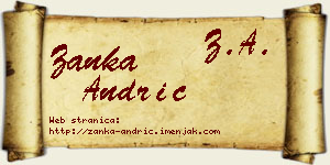 Žanka Andrić vizit kartica